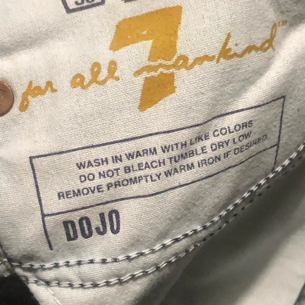 7 For All Mankind Dojo Jeans Women's 25 Cropped Flared Front Seam Made in USA
